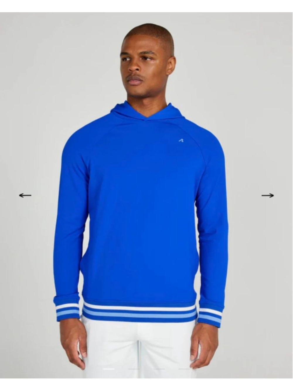 Men's REDVANLY Blue Seales Hoodie XL with White Stripes